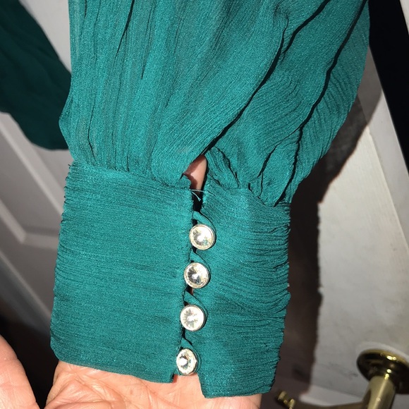 NWT Donna Ricco Draped Silk Top - Picture 6 of 11